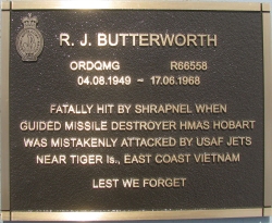 Raymond Butterworth memorial plaque