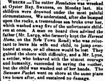 Colonial Times 12 November 1850